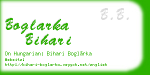 boglarka bihari business card